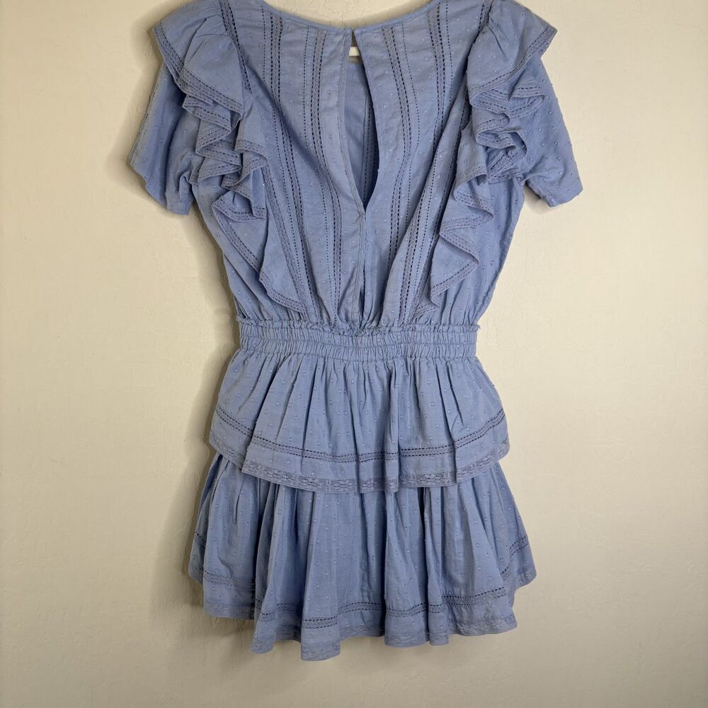 LoveShackFancy Natasha Dress Blue - Picture 3 of 7
